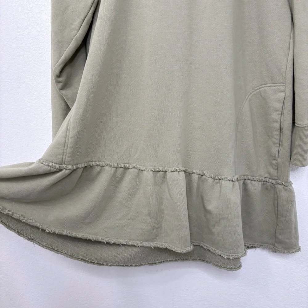 American Eagle Outfitters Olive Hoodie Dress - Picture 3 of 9